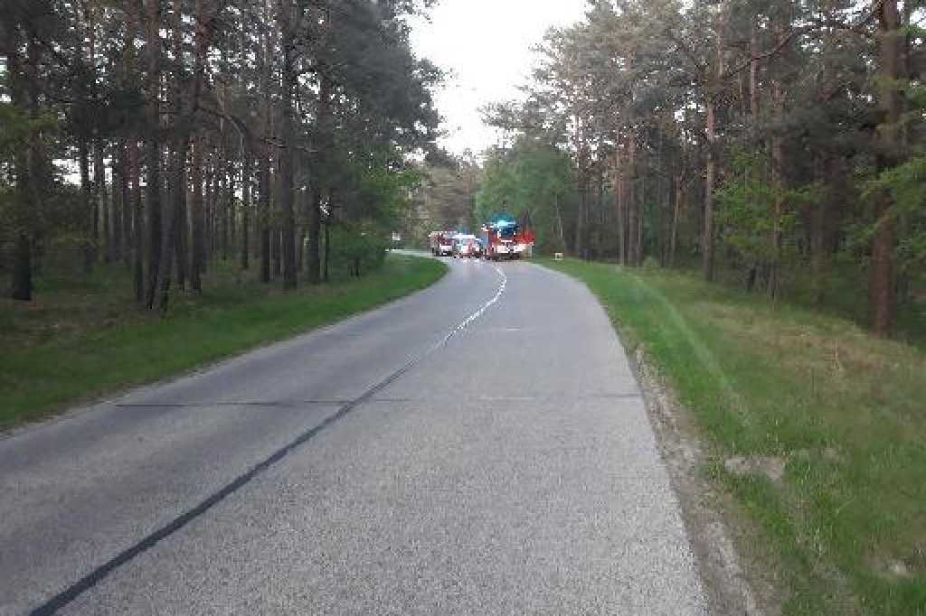 Wypadek motocyklisty koło Bornego Sulinowa