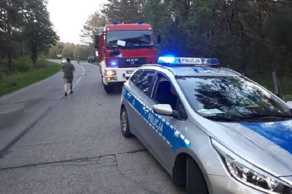Wypadek motocyklisty koło Bornego Sulinowa