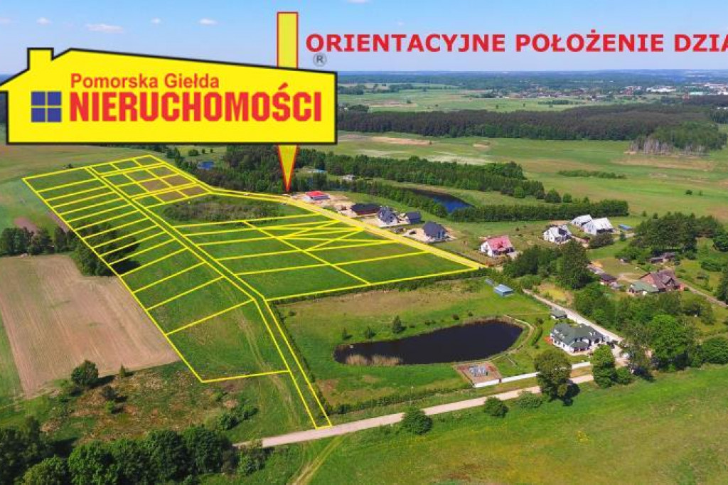 Kompleks działek budowlanych w Turowie. Tylko ok. 3 km od Szczecinka