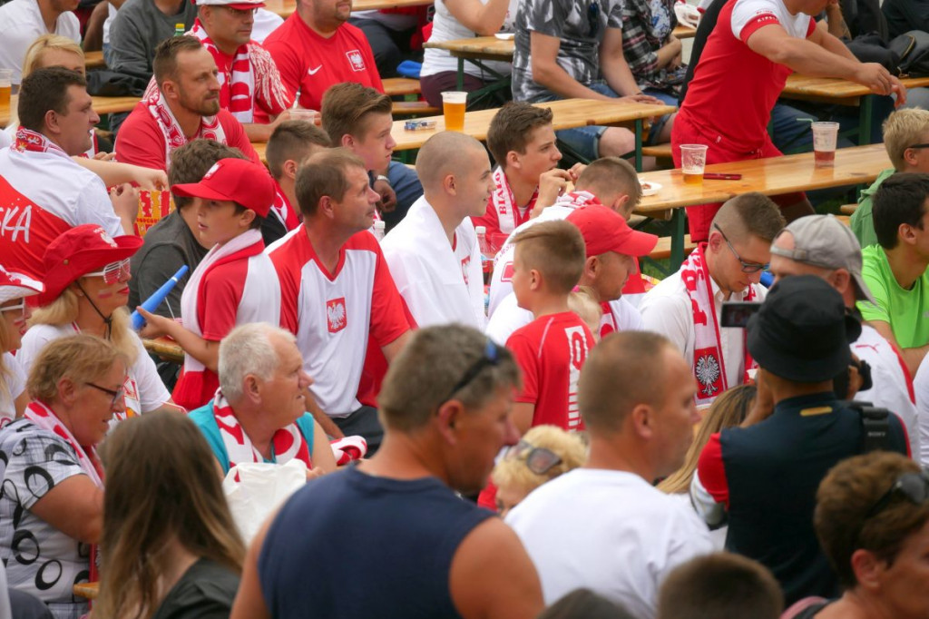 Strefa Kibica w Szczecinku. Mecz Polska - Senegal