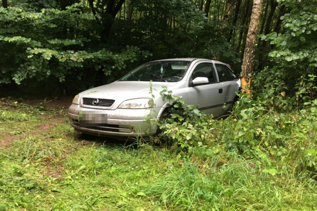 Opel uderzył w drzewo