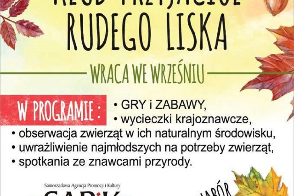 Klub Przyjaciół Rudego Liska wraca po wakacyjnej przerwie!