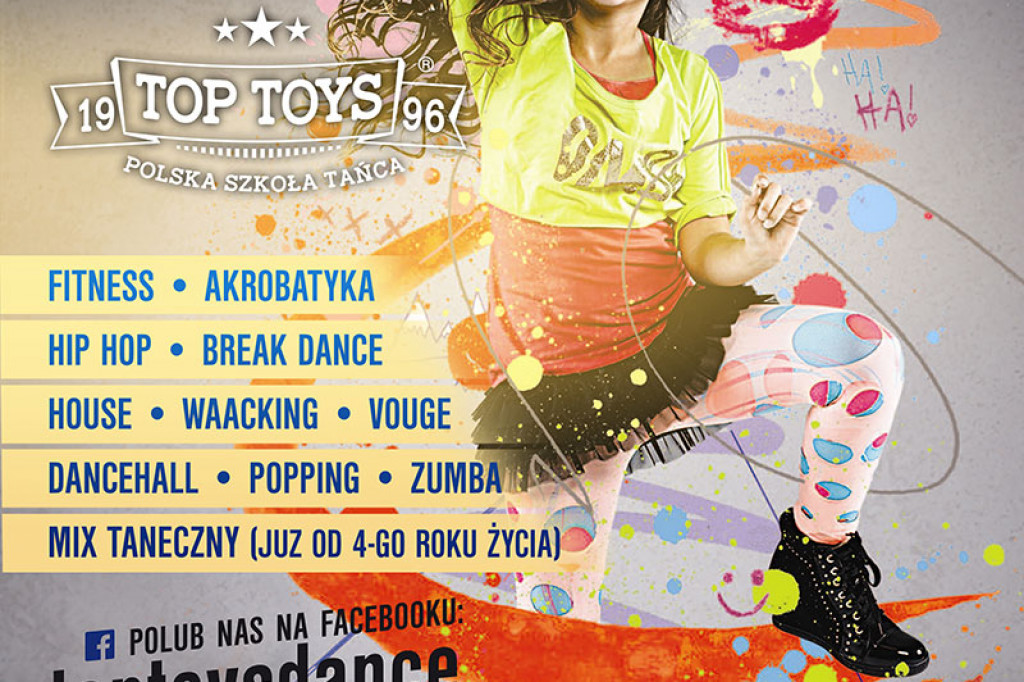 Oferta zajęć w Szkole Tańca Top Toys Szczecinek - sezon 2018/2019
