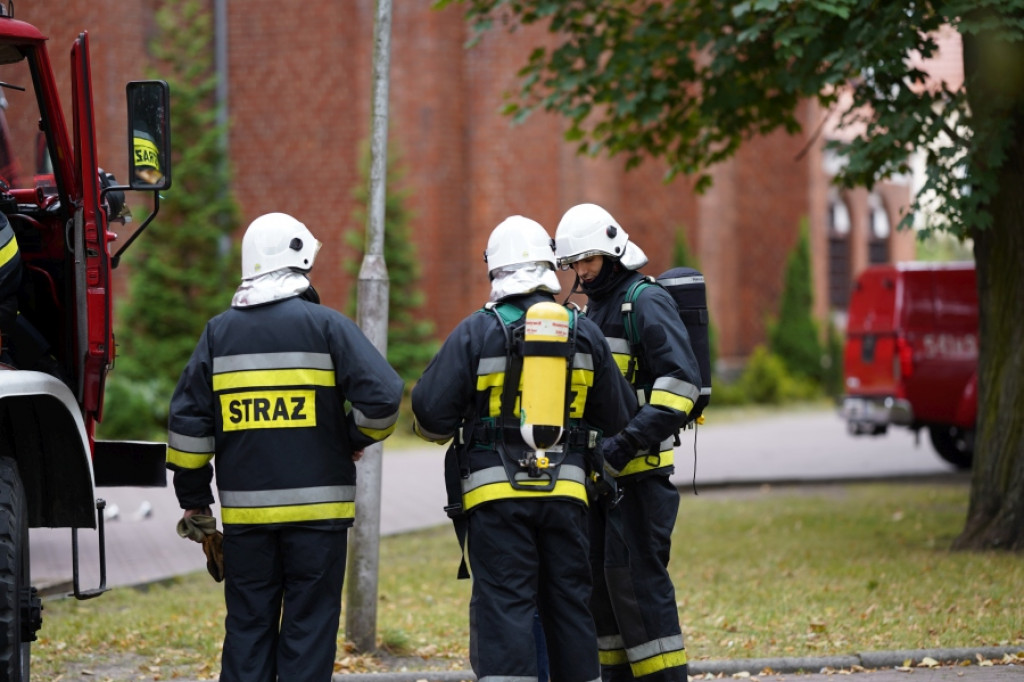 Ćwiczenia pożarowe w kościele NNMP w Szczecinku