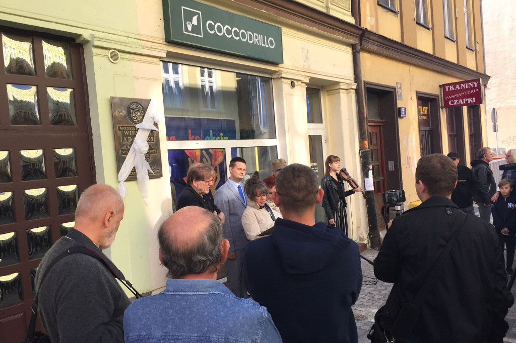 Wiesław Adamski - odsłonięcie pamiątkowej tablicy