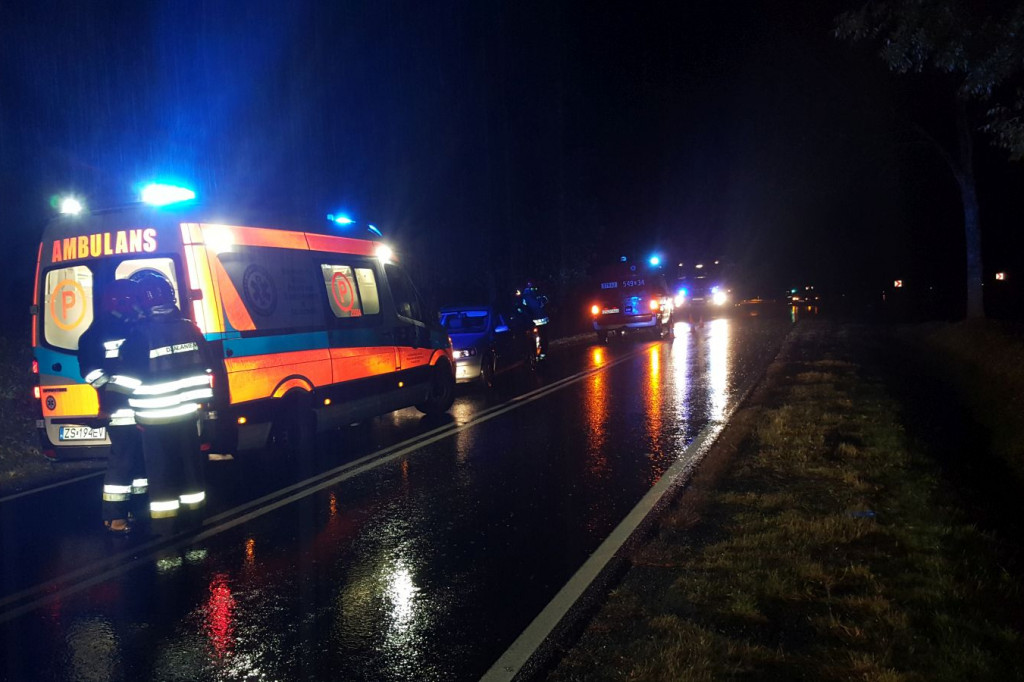 Wypadek koło Łubowa