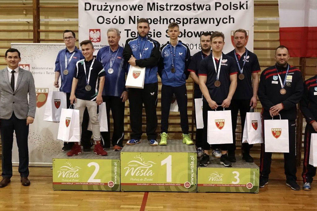 Antoni Biedziuk na podium Mistrzostw Polski