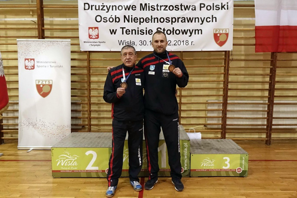 Antoni Biedziuk na podium Mistrzostw Polski