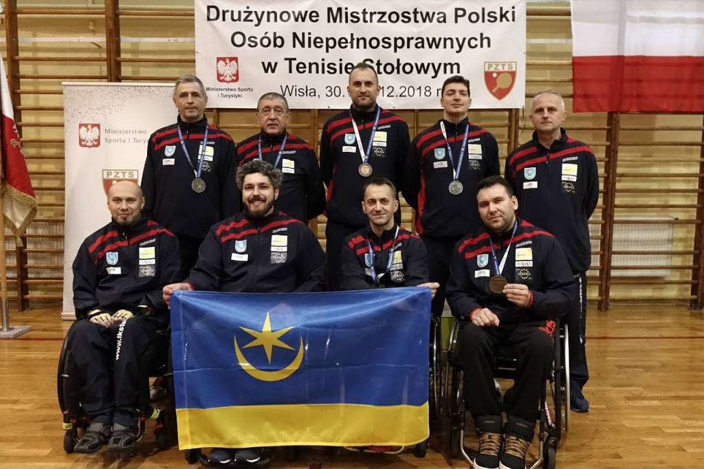 Antoni Biedziuk na podium Mistrzostw Polski