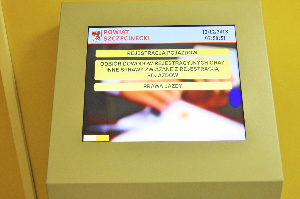 Elektroniczny system kolejkowy - Starostwo Powiatowe Szczecinek