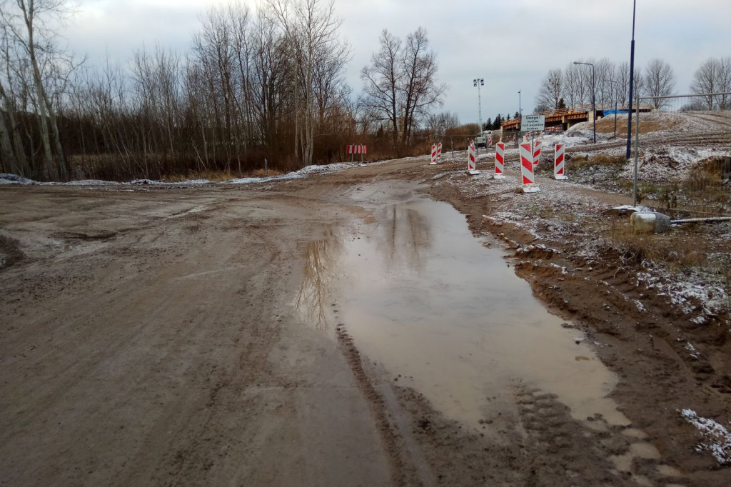 Przejście dla pieszych. Szczecinek ul.Koszalińska - Bugno.