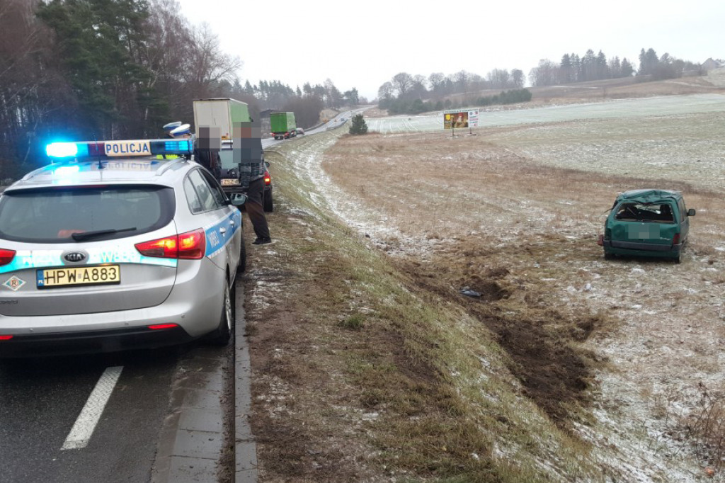 Na krajowej ?jedenastce? dachował citroen