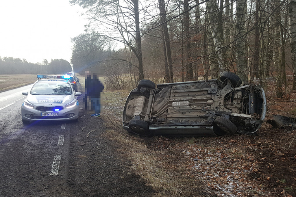 Renault wypadł z drogi na krajowej ?dwudziestce?
