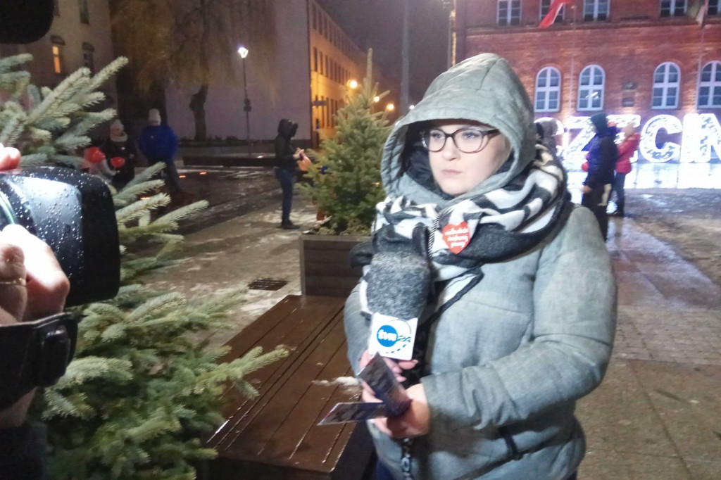 Szczecinek Murem za Owsiakiem