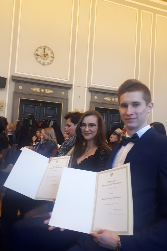 Stypendyści Prezesa Rady Ministrów z ZS nr 6 im. St. Staszica w Szczecinku