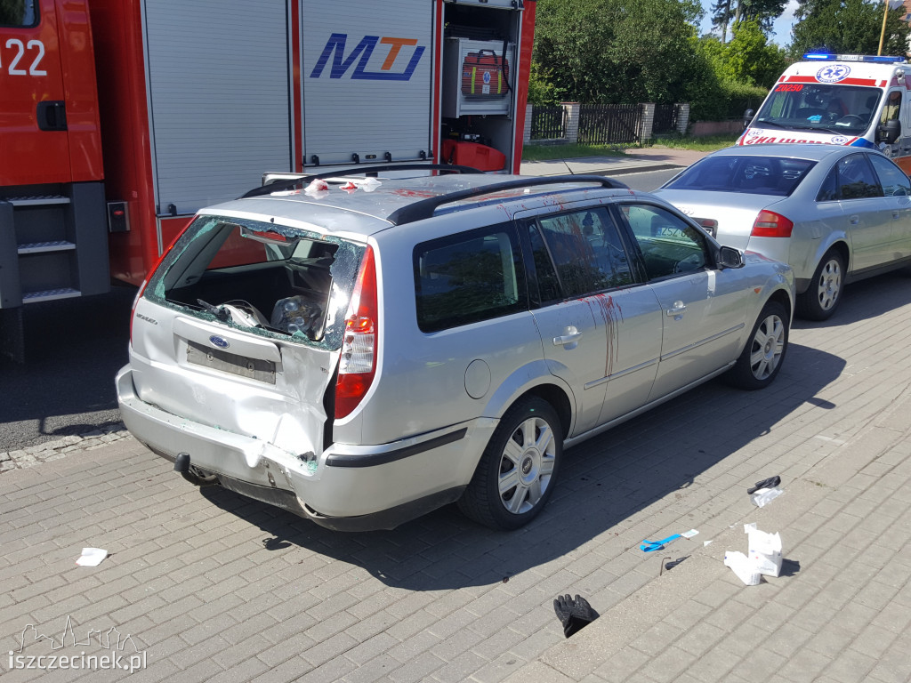 Wypadek z udziałem motocyklisty