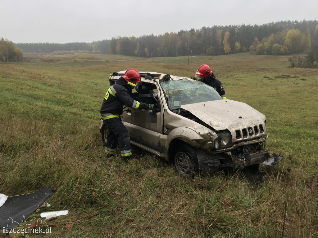 Wypadek na DK-20. Jedna osoba poważnie ranna
