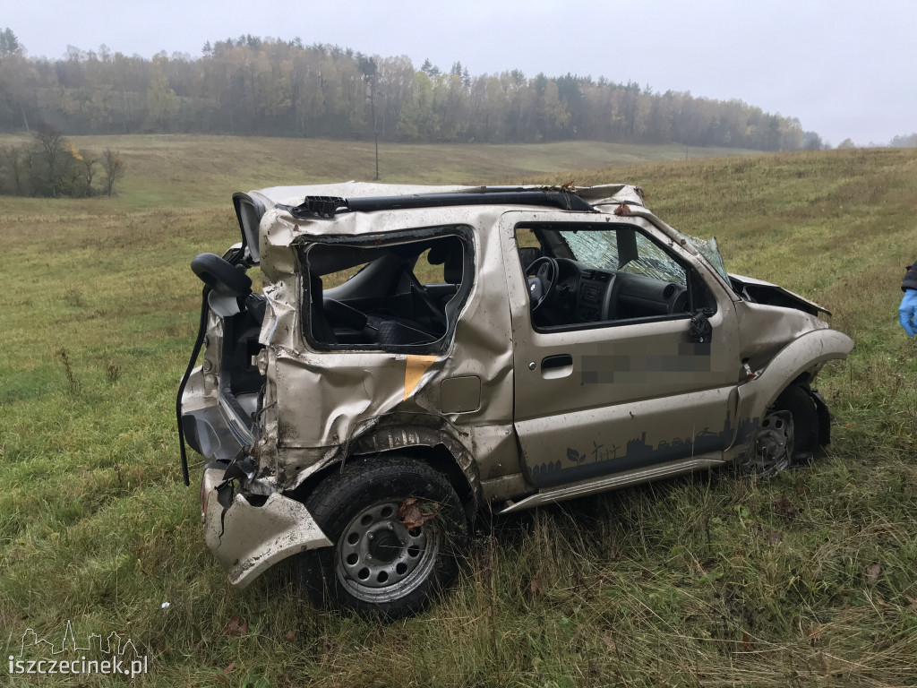 Wypadek na DK-20. Jedna osoba poważnie ranna