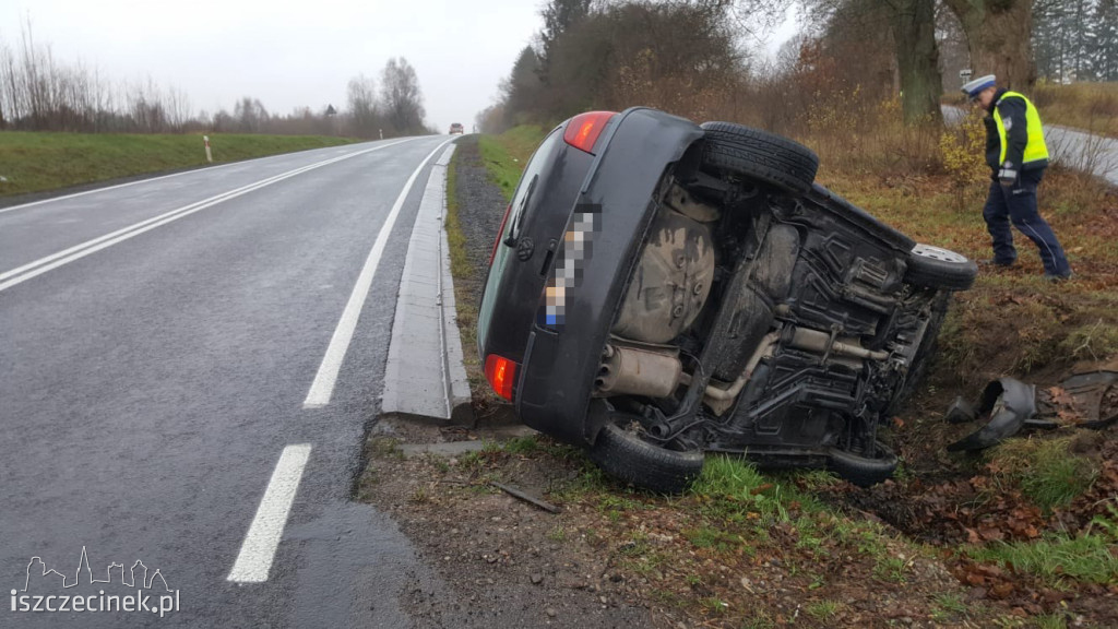 Miał zaparowane szyby. Wpadł do rowu