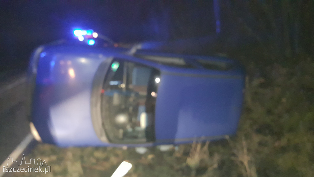 Opel zderzył się z sarną pod Szczecinkiem