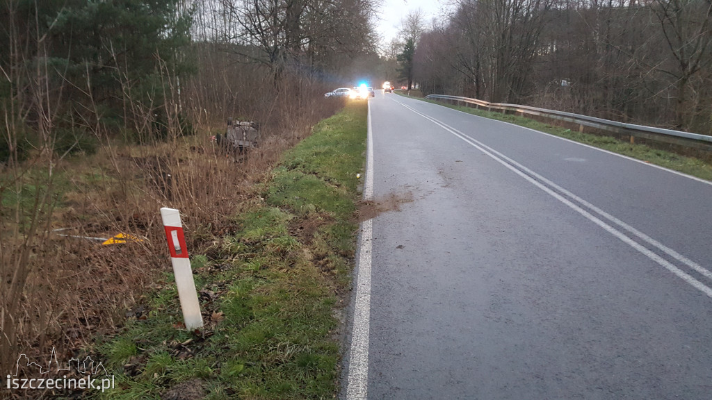Kolejne dachowanie. Niebezpiecznie na drogach w regionie
