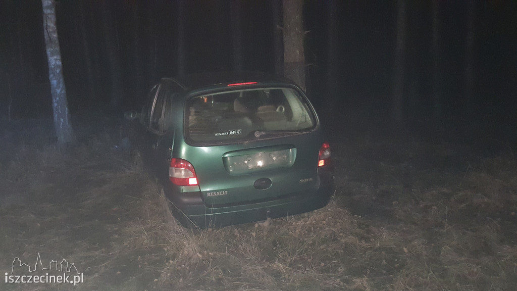 Renault uderzył w drzewo. Kierowca oddalił się z miejsca