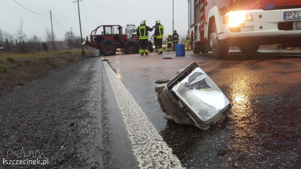 Zderzenie busa z LKT