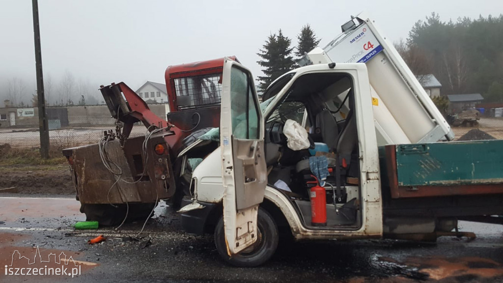 Zderzenie busa z LKT