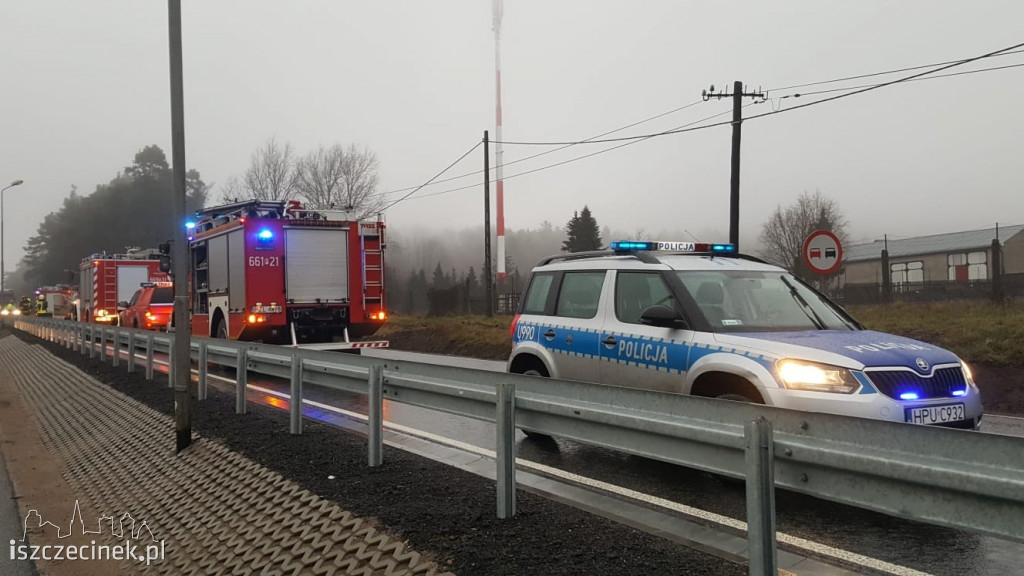 Zderzenie busa z LKT