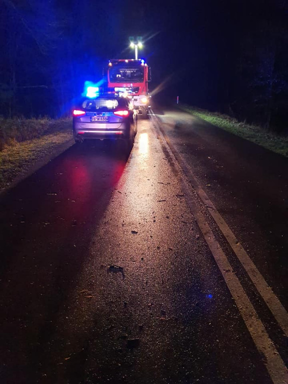 Rozbili luksusowego mercedesa na drzewie. Uciekli zostawiając ranną kobietę