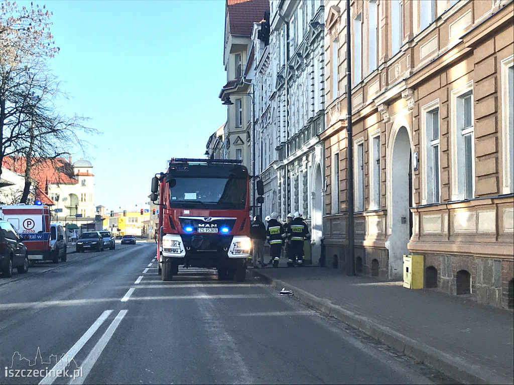 Pożar budynku przy ulicy Wyszyńskiego