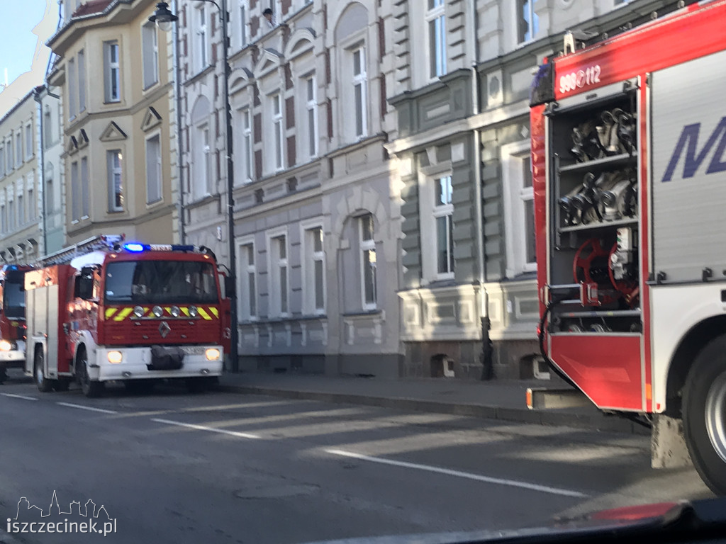Pożar budynku przy ulicy Wyszyńskiego