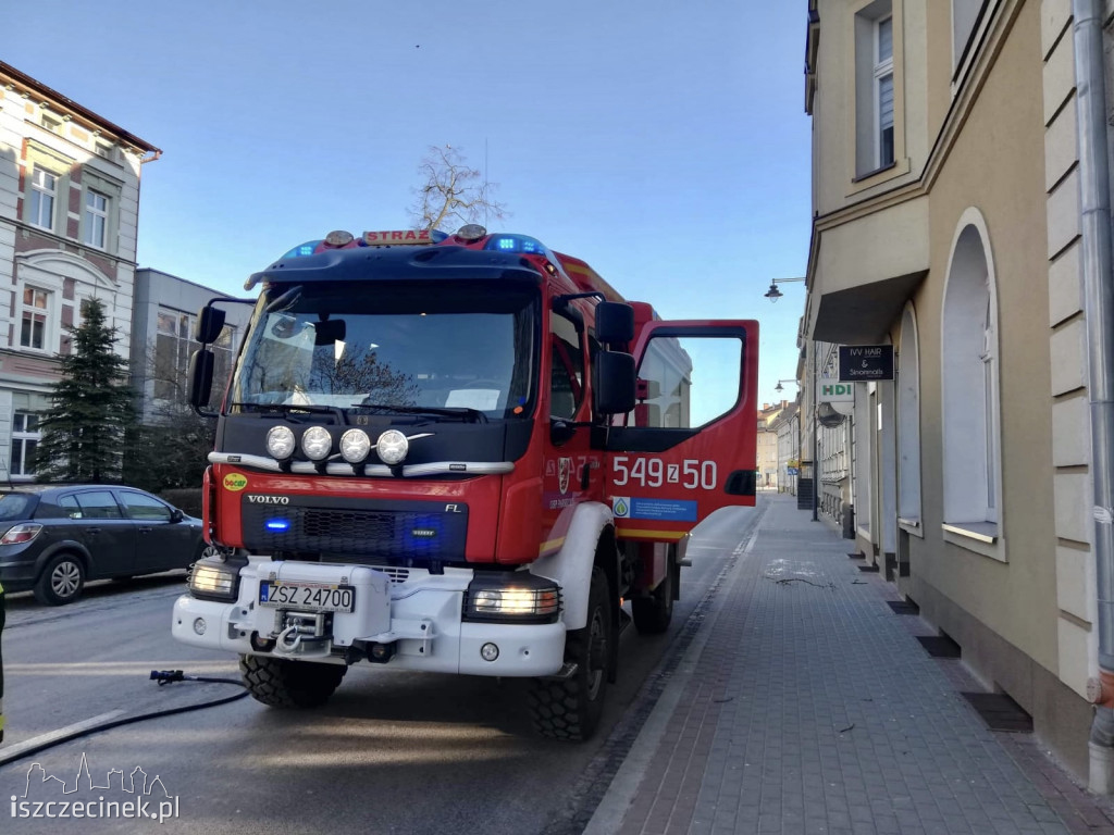 Pożar budynku przy ulicy Wyszyńskiego