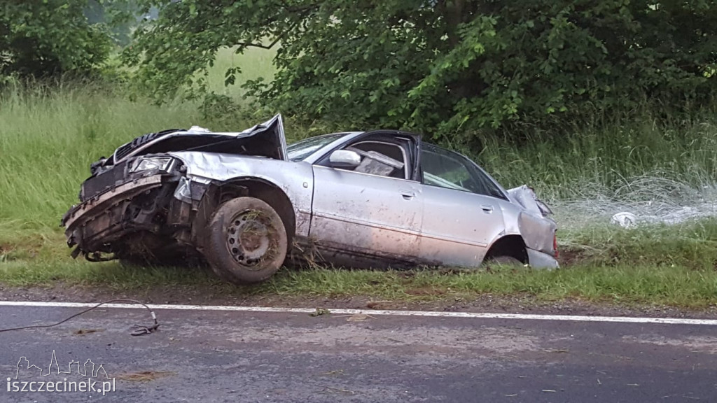 Na DK-11 dachowała osobówka.