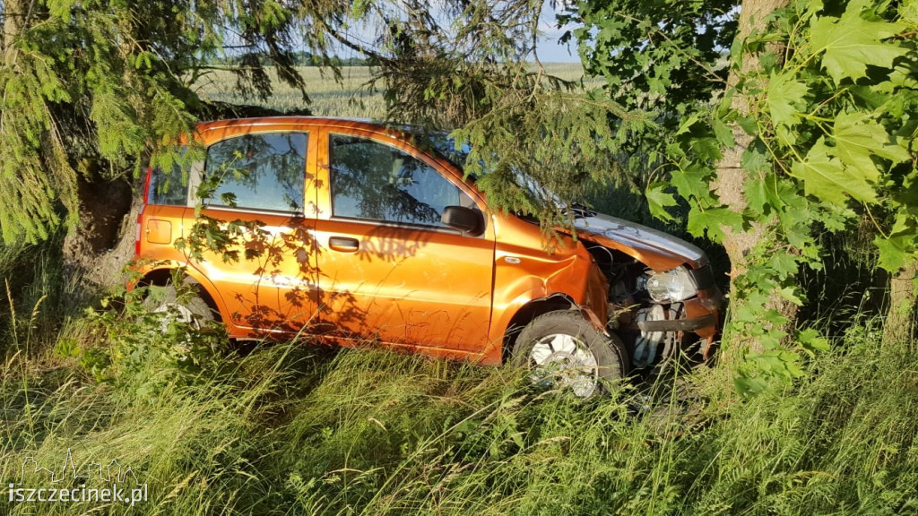 Kolizja na drodze Turowo - Wilcze Laski