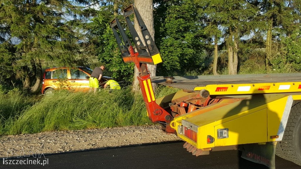 Kolizja na drodze Turowo - Wilcze Laski