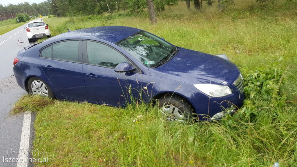 Opel wpadł do rowu