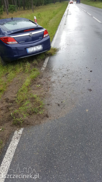 Opel wpadł do rowu