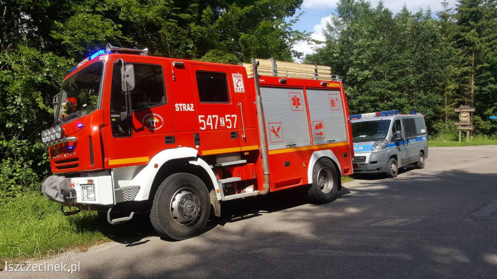 Wymijał pijaną rowerzystkę, uderzył w drzewo
