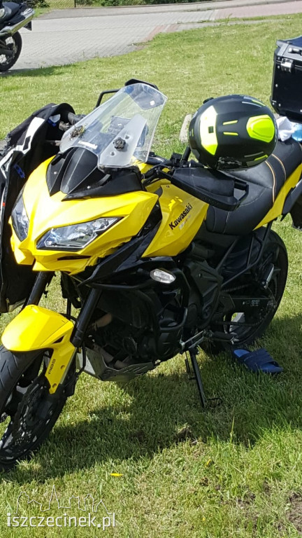 Wypadek motocyklisty w Białym Borze na krajowej 25. Motocyklista w szpitalu (zdjęcia)