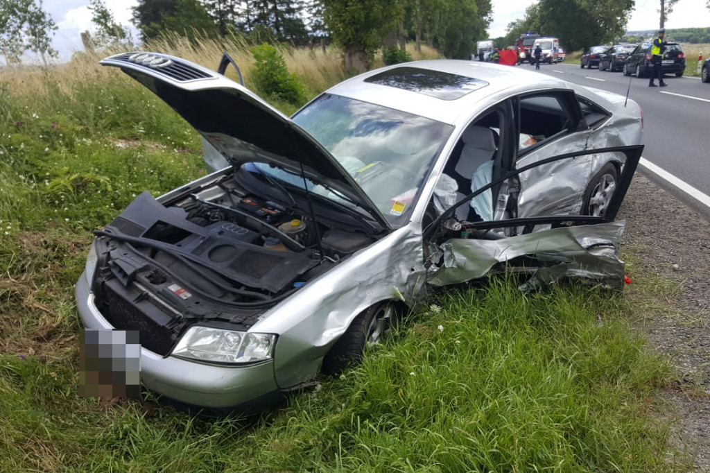 Wypadek na DK-11 przy wyjeździe ze Szczecinka.