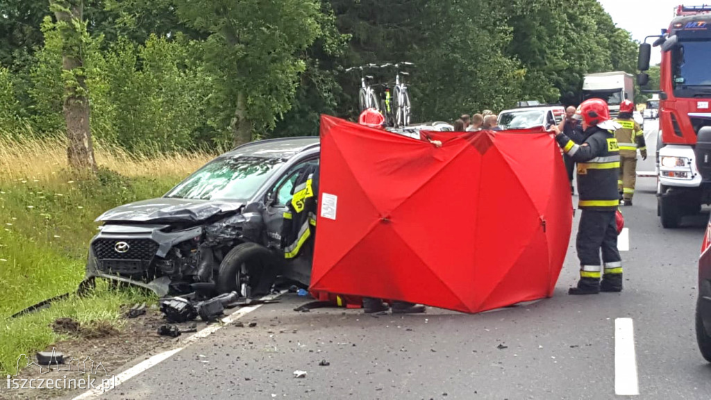Wypadek na DK-11 przy wyjeździe ze Szczecinka.