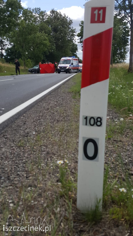 Wypadek na DK-11 przy wyjeździe ze Szczecinka.
