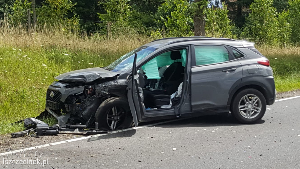 Wypadek na DK-11 przy wyjeździe ze Szczecinka.