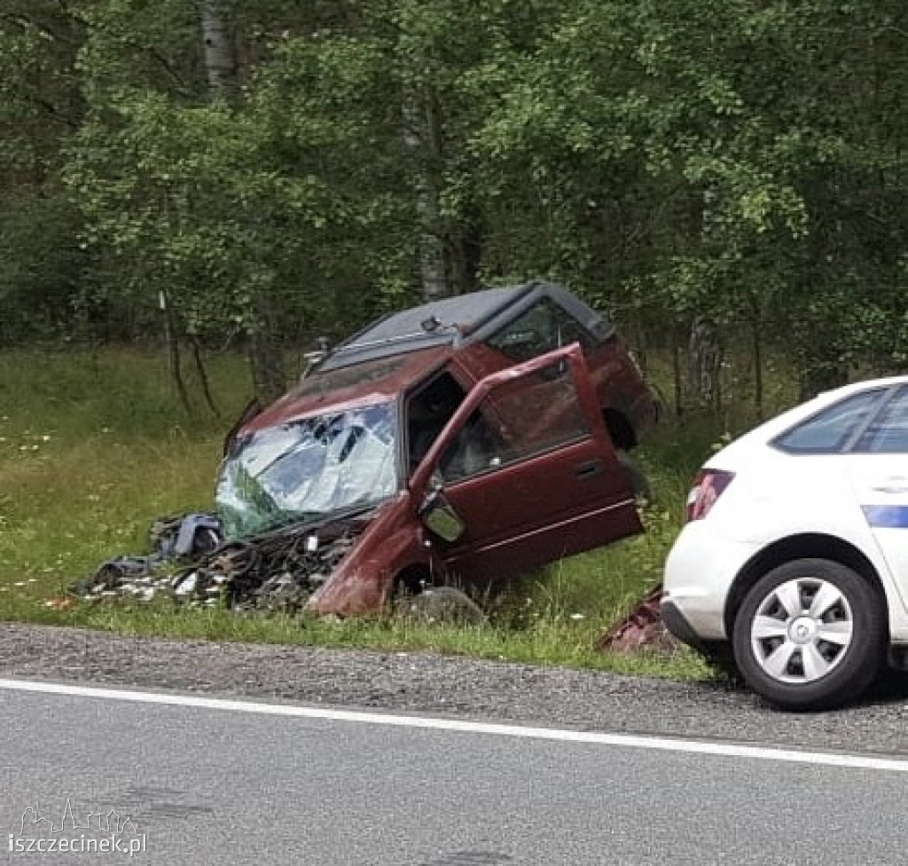 Czołowe zderzenie pod Białym Borem. Są ranni