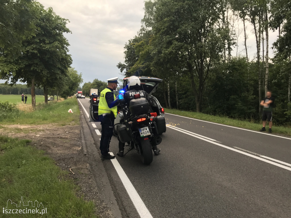 Pijany rowerzysta omal nie zginął pod kołami ciężarówki