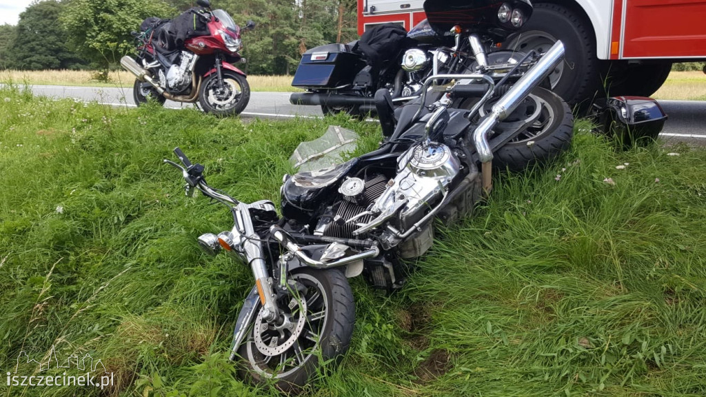 Wypadek motocyklisty pod Białym Borem
