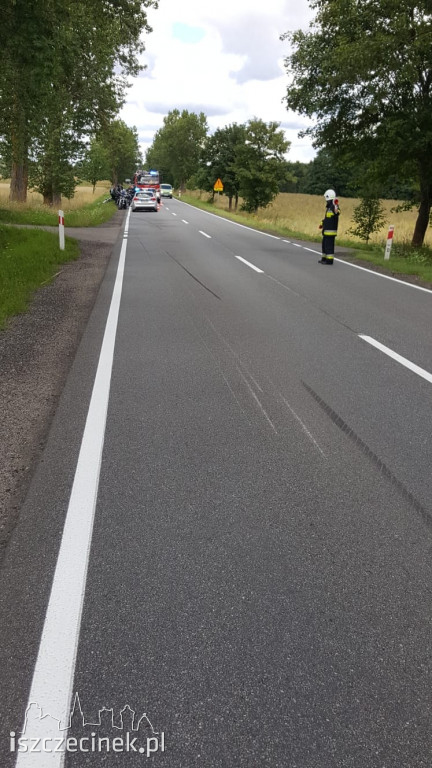 Wypadek motocyklisty pod Białym Borem