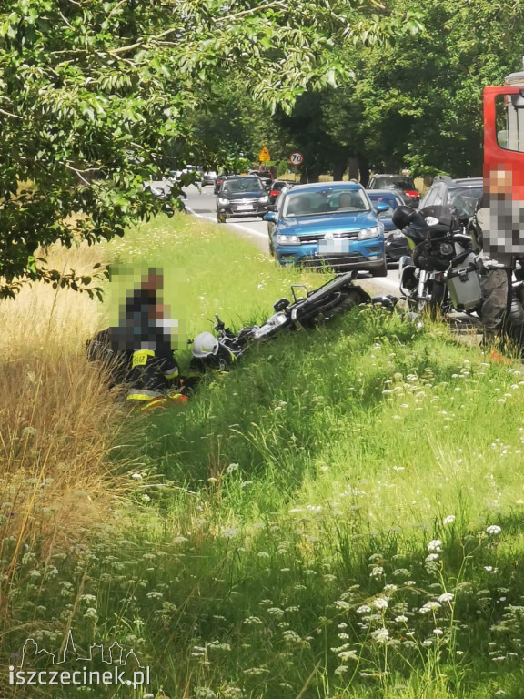Wypadek motocyklisty pod Białym Borem