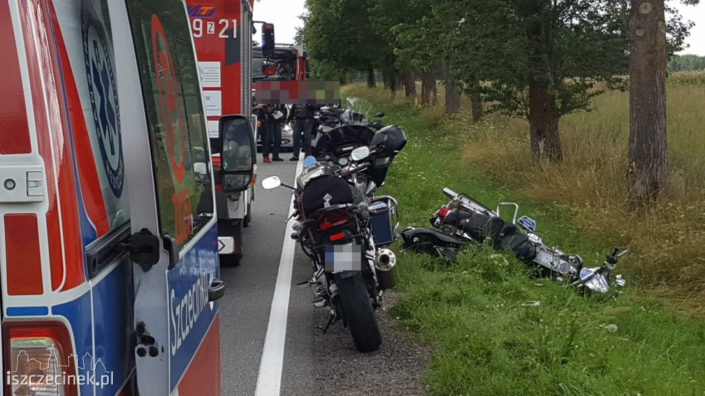 Wypadek motocyklisty pod Białym Borem